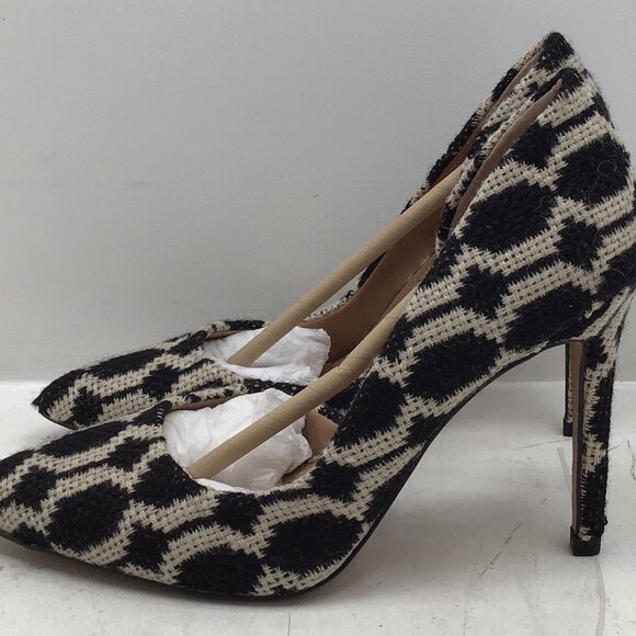 Jessica Simpson Women’s Praylee Geo Print Tapestry Heels Black & White - Picture 3 of 7